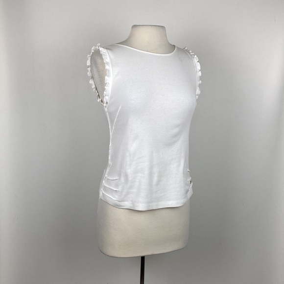 Sonia Rykiel Paris, Women’s White Tank Top, Size Medium - Picture 6 of 7